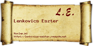 Lenkovics Eszter névjegykártya