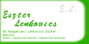 eszter lenkovics business card